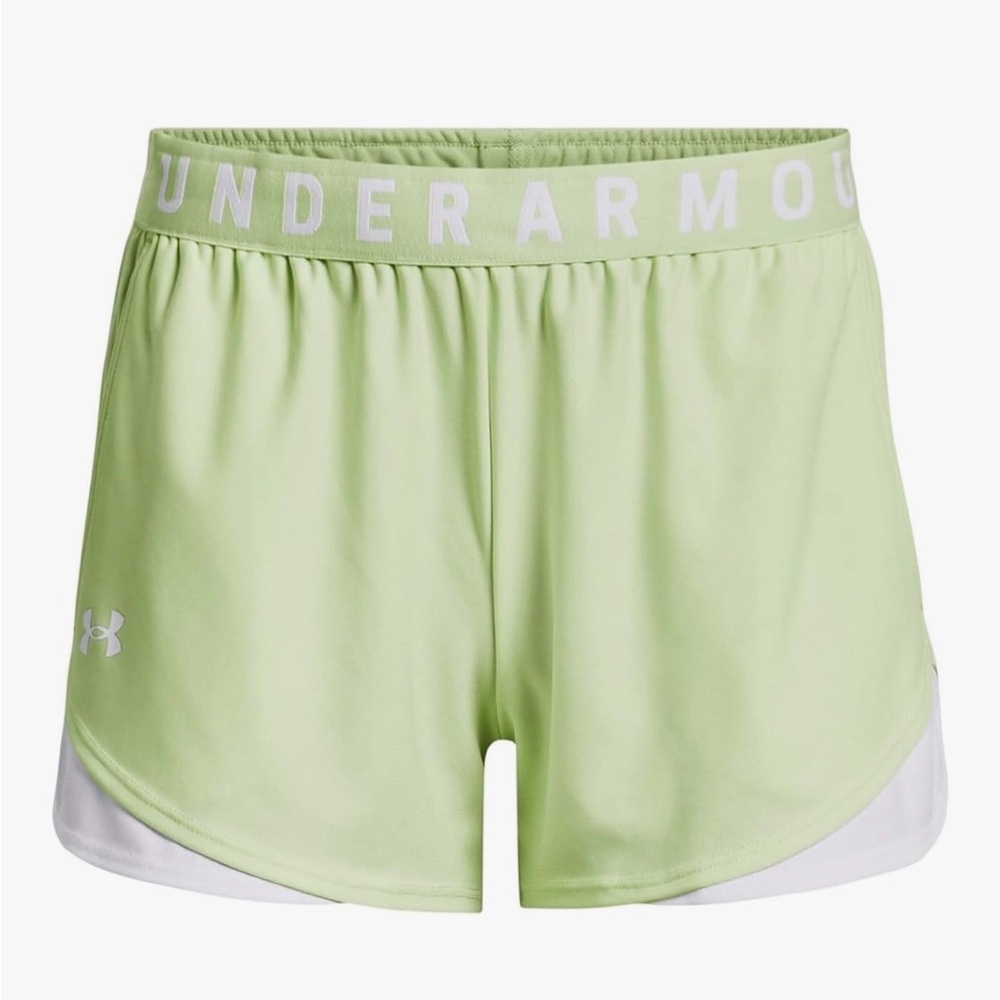 Under Armour Women's Light Green Athletic Shorts - Play Up 3.0 Shorts
